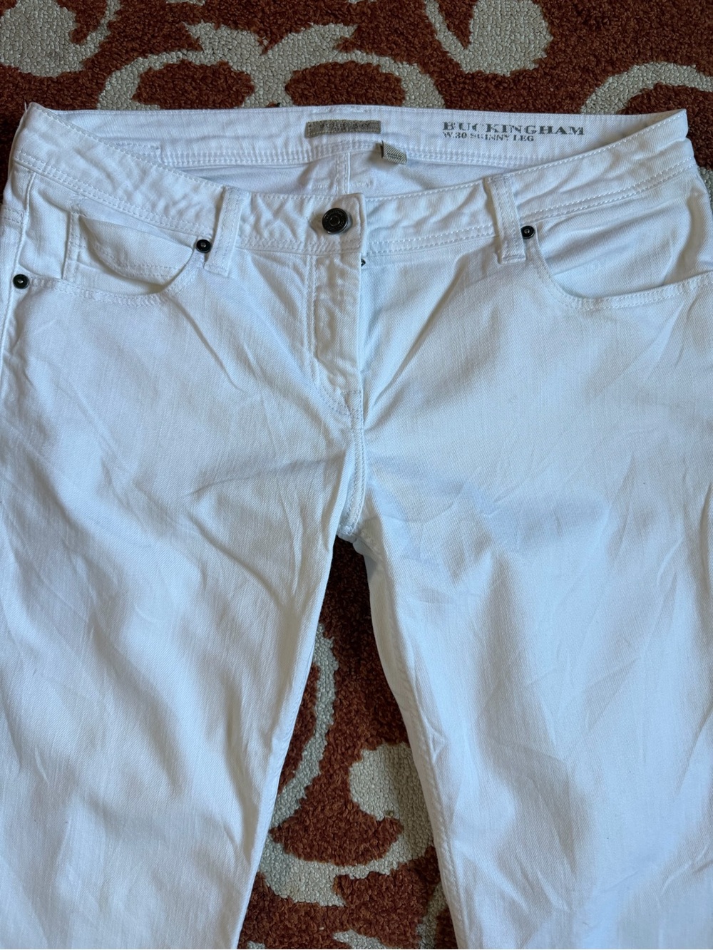 Burberry Brit Buckingham White Skinny Leg Jeans 30 - Picture 2 of 5